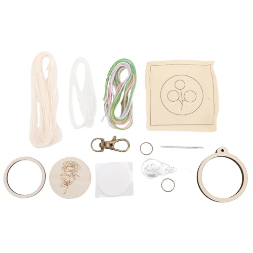 BAOFUYA Mini Stickerei Keychain Crafting Kit, Vielseitige Dekorative Funktion Einfach zu Bedienen Holzrund -Hoop -Schlüsselbund -Making -Set für Taschenschlüssel BAOFUYA Mini Stickerei Keychain Crafting Kit, Vielseitige Dekorative Funktion Einfach zu Bedienen Holzrund -Hoop -Schlüsselbund -Making -Set für Taschenschlüssel von BAOFUYA