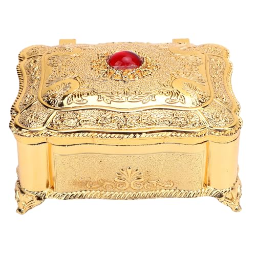 BAOFUYA Vintage Metall Schmuckschatulle, Dekorative Ohrringe Ringe Organisator Zinklegierung Schmuck Organizer Box für Retro -Kollektionen von BAOFUYA