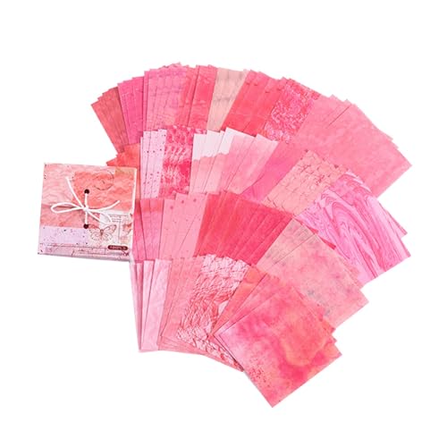 Premium Leichtes Papier, Retro -Handbuchdesign mit 2 Dekorativen Designs, Verbesserte Kreativität, Geeignet für Handbücher, Tagebücher und Verschiedene Notizen, Vielseitige Verwendung für (Rot) von BAOFUYA