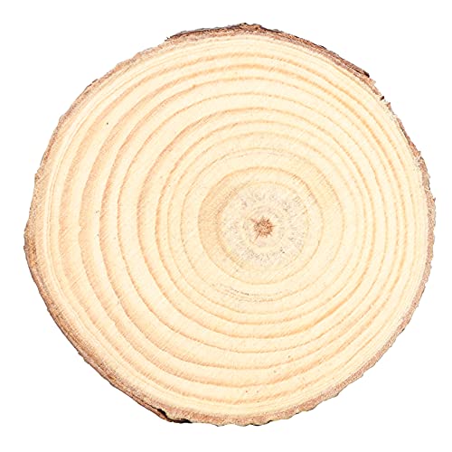 Runde Scheiben Kiefernblocke Bastelmalerei, Natürliche Holzkiefernstämme, Mehrere Größen Runde Holzscheiben Bastelmalerei, Breite Anwendung für Gemälde, Untersetzer, Etiketten, (Nummer 1 5~6cm) von BAOFUYA