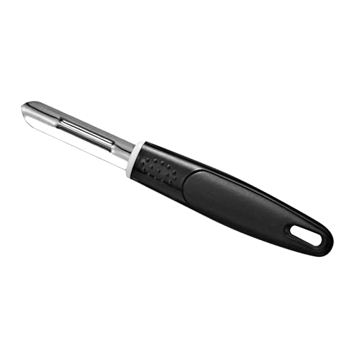 Schäbig Gerade, Schneidesklinge, Hängende Lochdesign, Tragbar und Kompakt, mit Minimalistischem Design und PP Edelstahlmaterial für Kartoffel, Äpfel, Karotten, Gurke (BLACK) von BAOFUYA