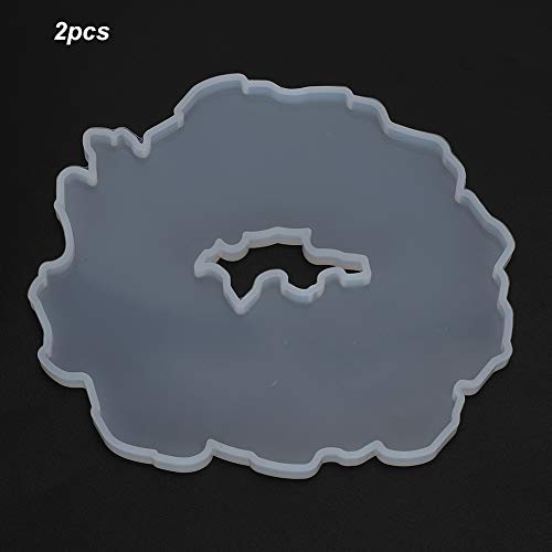 Silikonform -Kit für Handwerk, Unibody -Formen, Einfache Deparieren und Reinigung, Haltbares Material, 4 Formen, Silizium Untersetzer, Breite Anwendungen, mit Unregelmäßigem Silikon (Form 3) von BAOFUYA