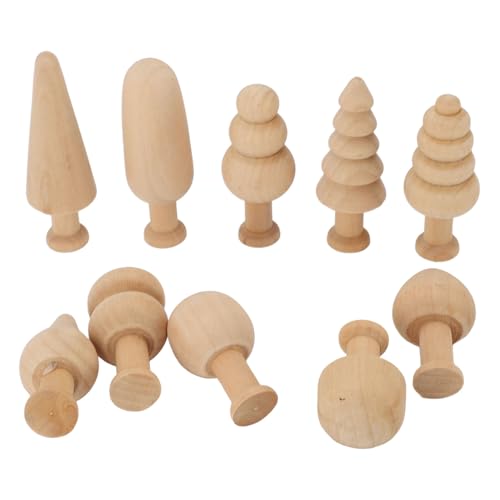 Unvollendete Mini-Bäume, Leeres Holz Ornamente Heimtier Spielzeug Anhänger Kunst Projekt Holz Spielzeug für Malerei von BAOFUYA