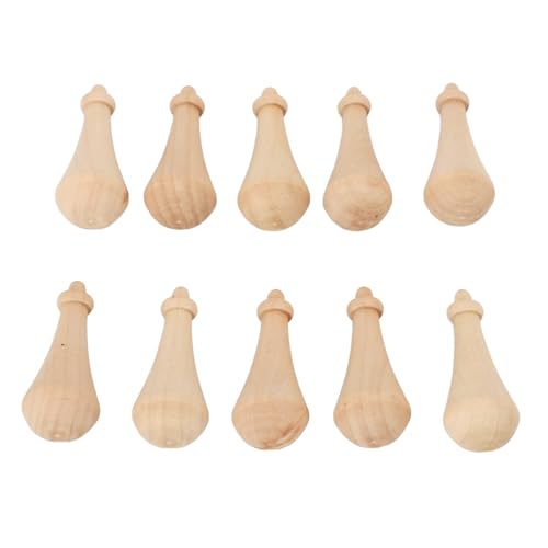 Zierlich Unvollendete Hölzerne Anhänger, Mini Leere Peg Ornamente für die Malerei Home Dekoration mit Zartem Goldenem Lanyard von BAOFUYA