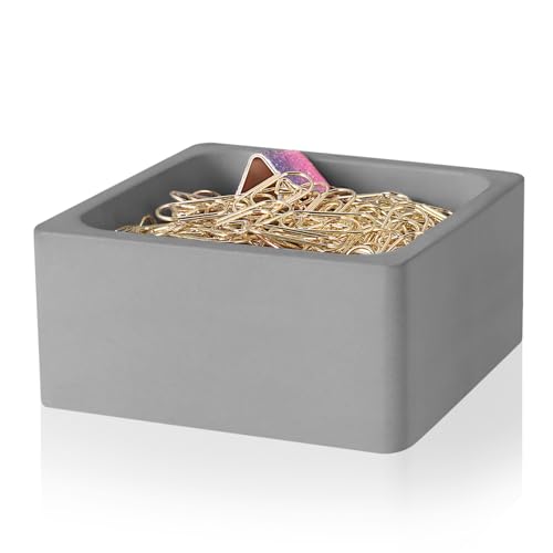 BAOHD Büroklammer-Halter aus Beton, Zement-Büroklammernhalter für den Schreibtisch, Büroklammern, Spender für Büro, Schule, Zuhause, Grau BAOHD Büroklammer-Halter aus Beton, Zement-Büroklammernhalter für den Schreibtisch, Büroklammern, Spender für Büro, Schule, Zuhause, Grau von BAOHD