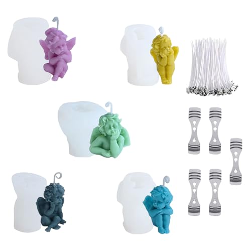 BAOHUAHU gießformen silikon, silikonformen gießformen, kerzen selber machen set, 3D DIY Silikonform Kerzengießform und Dochtset, Dochthalter BAOHUAHU gießformen silikon, silikonformen gießformen, kerzen selber machen set, 3D DIY Silikonform Kerzengießform und Dochtset, Dochthalter von BAOHUAHU