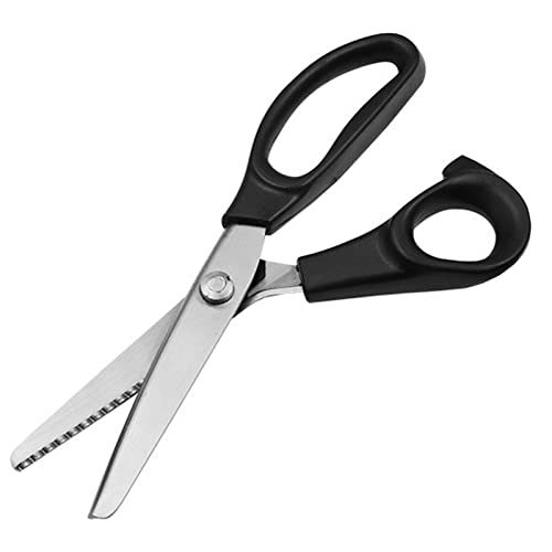 BAOK Zackenschere Stoffschere - Zackenschere mit dreieckig gezackten Kanten,Komfort Griff behandelt Professionelle Stoff Handwerk Schneiderei Zickzack-Schnitt-Schere zum Nähen BAOK Zackenschere Stoffschere - Zackenschere mit dreieckig gezackten Kanten,Komfort Griff behandelt Professionelle Stoff Handwerk Schneiderei Zickzack-Schnitt-Schere zum Nähen von BAOK