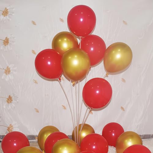 200 Stück rote und goldene Luftballons, 12,7 cm, metallisches Latex, Großpackung, kleine Ballonbogengirlande, Kit für Geburtstag, Hochzeit, Brautparty, Babyparty, Abschlussfeier, Party-Dekorationen 200 Stück rote und goldene Luftballons, 12,7 cm, metallisches Latex, Großpackung, kleine Ballonbogengirlande, Kit für Geburtstag, Hochzeit, Brautparty, Babyparty, Abschlussfeier, Party-Dekorationen von BAOKUANHU