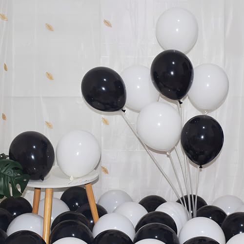 200 Stück schwarze und weiße Luftballons, 30,5 cm, Latex-Ballon-Girlande, Bogen-Set für Babyparty, Geburtstag, Brautparty, Hochzeitstag, Party-Dekorationen 200 Stück schwarze und weiße Luftballons, 30,5 cm, Latex-Ballon-Girlande, Bogen-Set für Babyparty, Geburtstag, Brautparty, Hochzeitstag, Party-Dekorationen von BAOKUANHU
