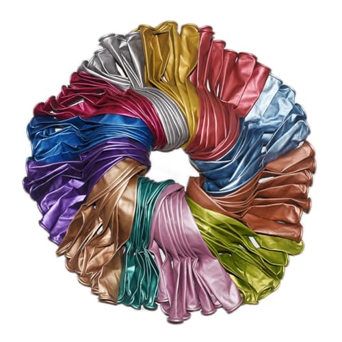 300 Stück metallische Luftballons, 30,5 cm, Chrom, glänzend, verschiedene Farben, Latex, Regenbogen-Ballon, 12 verschiedene Farben, für Geburtstag, Hochzeit, Brautparty, Babyparty, Party-Dekorationen von BAOKUANHU