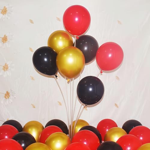 Luftballonbogen-Set aus Latex, 30,5 cm, Schwarz, Rot und Gold, für Geburtstag, Hochzeit, Brautschmuck, Babyparty, Abschlussfeier, Party, Dekoration, 200 Stück Luftballonbogen-Set aus Latex, 30,5 cm, Schwarz, Rot und Gold, für Geburtstag, Hochzeit, Brautschmuck, Babyparty, Abschlussfeier, Party, Dekoration, 200 Stück von BAOKUANHU