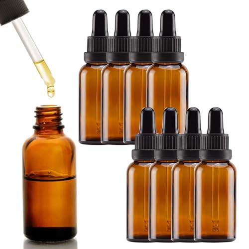 BAOSROY Apothekerflasche,Pipettenflasche,Pipettenflasche Glas,Apothekerflasche Braun,Apothekerflasche Pipette,Pipettenflasche Braunglas,Mini Pipettenflasche,für Ätherische Öl,Parfümöle (8x100ml) von BAOSROY