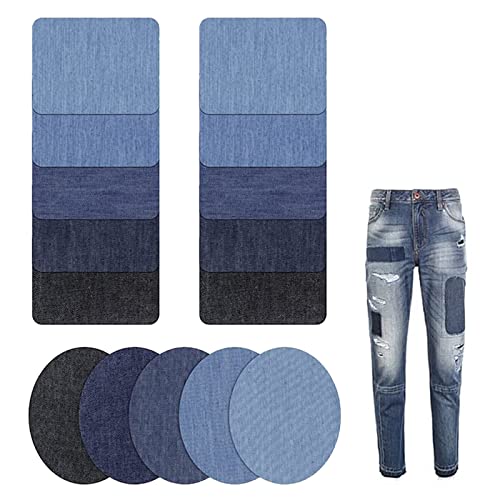 BAOSROY Flicken zum Aufbügeln Jeans,Flicken zum aufbügeln,Aufbügelbare Flicken,Bügelflicken Jeans,Bügelflicken,Aufbügelflicken,Flicken zum Aufbügeln,für Jeans Kleidung Kleid DIY-Zubehör,15 Stück von BAOSROY