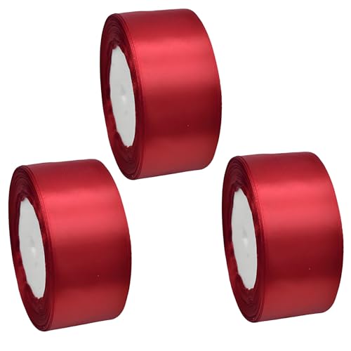 BAPPKON Doppelseitiges Satinband, 40 mm x 22 m, 2 Rollen Band für Geschenkverpackungen, Hochzeitsdekoration, Basteln, Haarschleifen und Kuchendekoration, Weihnachten BAPPKON Doppelseitiges Satinband, 40 mm x 22 m, 2 Rollen Band für Geschenkverpackungen, Hochzeitsdekoration, Basteln, Haarschleifen und Kuchendekoration, Weihnachten von BAPPKON