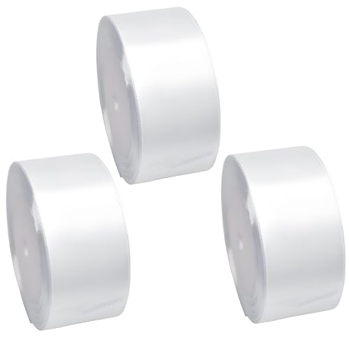 BAPPKON Doppelseitiges Satinband, 40 mm x 22 m, 2 Rollen Band für Geschenkverpackungen, Hochzeitsdekoration, Basteln, Haarschleifen und Kuchendekoration, Weihnachten BAPPKON Doppelseitiges Satinband, 40 mm x 22 m, 2 Rollen Band für Geschenkverpackungen, Hochzeitsdekoration, Basteln, Haarschleifen und Kuchendekoration, Weihnachten von BAPPKON