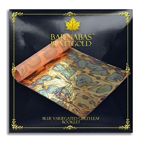 Barnabas Schattiertes Blattgold - Blau, 14 X 14cm, 25 Blätter in Blattsammlung von BARNABAS BLATTGOLD