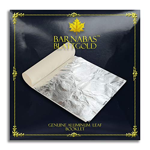 Barnabas Silberimitat Blatt (Aluminium), 14 X 14cm, Booklet der 25 Blätter von BARNABAS BLATTGOLD