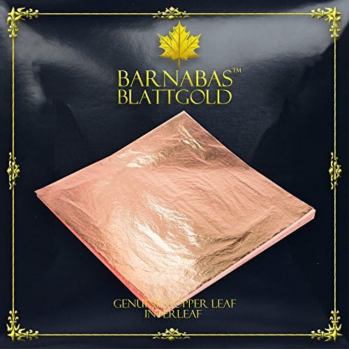Genuine Copper Leaf Sheets - by Barnabas Blattgold - 100 Sheets - 14cm - Interleaf von BARNABAS BLATTGOLD
