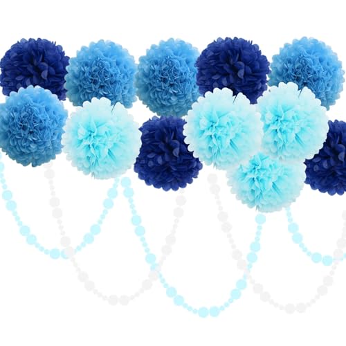 US Navy Partydekorationen Papier-Pompons für blaue Partys, Geburtstage, Brautpartys, Babypartys, Verlobung, Hochzeit, Outdoor-Dekoration US Navy Partydekorationen Papier-Pompons für blaue Partys, Geburtstage, Brautpartys, Babypartys, Verlobung, Hochzeit, Outdoor-Dekoration von BARTHEW