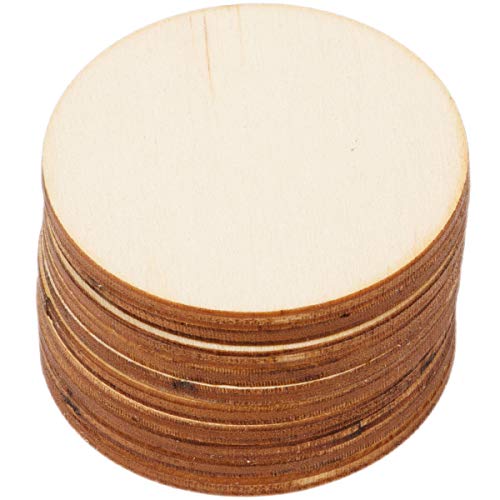BARTU Holz Scheiben 10 Stück Holzscheiben Ø 5 cm Holzrad Basteln Bemalen Beschriften von BARTU