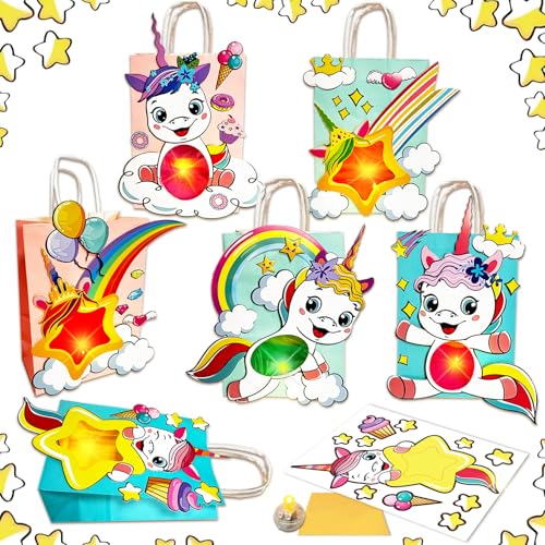 6 Laternen Bastelset für Kinder, Laterne St Martin mit Transparentpapier und Doppelseitiger Kleber und LED-Perlen, Laterne Basteln für Mädchen und Jungen, Ideal Geburtstag für Kinder - Einhorn 6 Laternen Bastelset für Kinder, Laterne St Martin mit Transparentpapier und Doppelseitiger Kleber und LED-Perlen, Laterne Basteln für Mädchen und Jungen, Ideal Geburtstag für Kinder - Einhorn von BARVERE