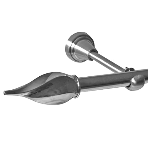 BASIT Gardinenstange mit Wandhalterung 140 cm lang Edelstahl Look im Set I 1-läufige Gardinenstange Wandmontage Ø16mm I In 120-600 cm verfügbar BASIT Gardinenstange mit Wandhalterung 140 cm lang Edelstahl Look im Set I 1-läufige Gardinenstange Wandmontage Ø16mm I In 120-600 cm verfügbar von BASIT