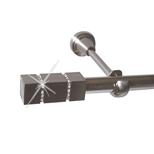 BASIT Gardinenstange mit Wandhalterung 160 cm lang Edelstahl Look im Set I 1-läufige Gardinenstange Wandmontage Ø16mm I In 120-600 cm verfügbar BASIT Gardinenstange mit Wandhalterung 160 cm lang Edelstahl Look im Set I 1-läufige Gardinenstange Wandmontage Ø16mm I In 120-600 cm verfügbar von BASIT