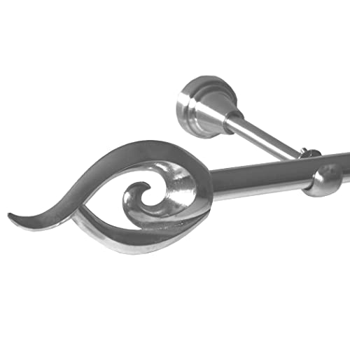 BASIT Gardinenstange mit Wandhalterung 160 cm lang Edelstahl Look im Set I 1-läufige Gardinenstange Wandmontage Ø16mm I In 120-600 cm verfügbar BASIT Gardinenstange mit Wandhalterung 160 cm lang Edelstahl Look im Set I 1-läufige Gardinenstange Wandmontage Ø16mm I In 120-600 cm verfügbar von BASIT
