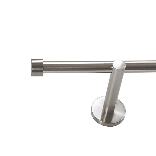 BASIT Gardinenstange mit Wandhalterung 360 cm lang Edelstahl Look im Set 1-läufige Gardinenstange Wandmontage Ø16mm Metall I 120-600 cm verfügbar H12 BASIT Gardinenstange mit Wandhalterung 360 cm lang Edelstahl Look im Set 1-läufige Gardinenstange Wandmontage Ø16mm Metall I 120-600 cm verfügbar H12 von BASIT