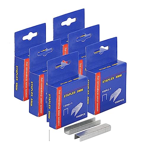 Nagelpistole, 3-Wege-Hochleistungs-Handtacker-Möbelnagelpistolenrahmen mit 600 Heftklammern for Holztürpolsterrahmen Haushaltswerkzeug für Werkstatt und Haus(6 boxes 8mm Staples) von BASSFLY