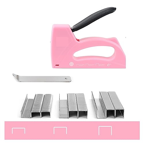 Nagelpistole, Nagelpistole for Holzbearbeitung, leichter Polsterhefter mit 1600 Stück JT21 Heftklammern for Heim-DIY-Dekoration für Werkstatt und Haus(With 1600pcs Staples-01) von BASSFLY