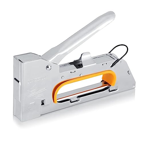 Nagelpistole, Tacker 3 In 1 Heavy Duty Tacker Mit Hefter Entferner Und Nägel Manuelle Tacker for Polster Fixieren Möbel dropshi für Werkstatt und Haus(Duty Staple Gun) von BASSFLY