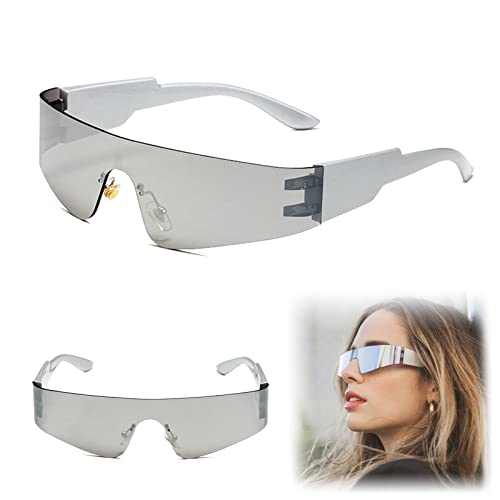 Futuristische Sonnenbrille, Schnelle Brille Rave, Space Brille, 1 Stück Silber Futuristische Brille Hässliche Zyklop Sonnenbrille, Space Brille Alien Brille set, Fun Glasses Rollenspiel Halloween Futuristische Sonnenbrille, Schnelle Brille Rave, Space Brille, 1 Stück Silber Futuristische Brille Hässliche Zyklop Sonnenbrille, Space Brille Alien Brille set, Fun Glasses Rollenspiel Halloween von BASTOUR