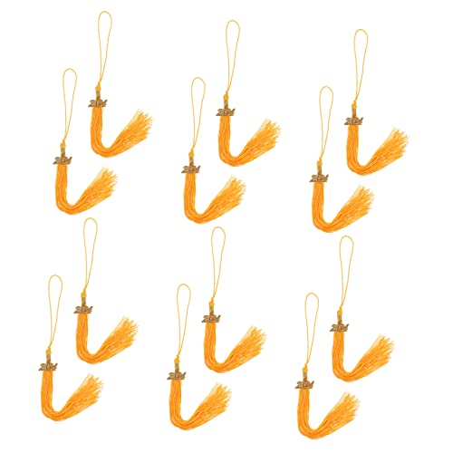 12 Stück Teiliges Goldene Abschlussquasten mit Charm für Doktorhüte Dekoration für Abschlussfeiern und Diy Projekte Langlebig von BATHVEVE