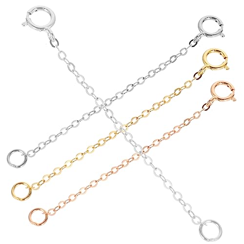 4Stücke Armbandverlängerungen Stilvolle Erweiterungsketten für Schmuck DIY Installieren und Vielseitig Einsetzbar von BATHVEVE