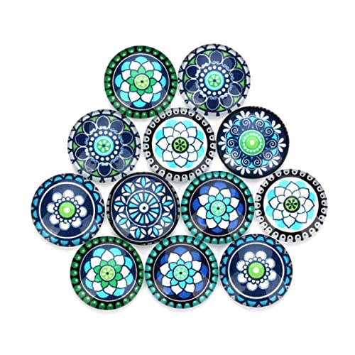 BATHVEVE 1 20 Stück Glasblumenfleck Herstellung Schmuckzubehör Blumen- Reiz Diy -schmuck Schmuckmaterial Blau von BATHVEVE