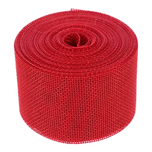 BATHVEVE 1 Rolle Gurtbandimitat aus Leinen Bänder zum Verpacken kariertes Band Weihnachtsband Schleife Farbverlaufsband seidenband ribbon Hanfbänder Partei dekoratives Band betäuben rot BATHVEVE 1 Rolle Gurtbandimitat aus Leinen Bänder zum Verpacken kariertes Band Weihnachtsband Schleife Farbverlaufsband seidenband ribbon Hanfbänder Partei dekoratives Band betäuben rot von BATHVEVE