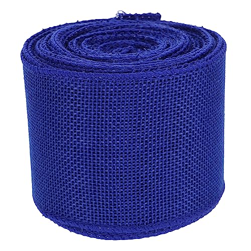 BATHVEVE 1 Rolle Gurtbandimitat aus Leinen Sackleinen Jute Wickelband Dekorationen dünnes Band seidenband ribbon Dekoratives Band trauringe Festes Farbband Verpackungsband Polyester Blue BATHVEVE 1 Rolle Gurtbandimitat aus Leinen Sackleinen Jute Wickelband Dekorationen dünnes Band seidenband ribbon Dekoratives Band trauringe Festes Farbband Verpackungsband Polyester Blue von BATHVEVE