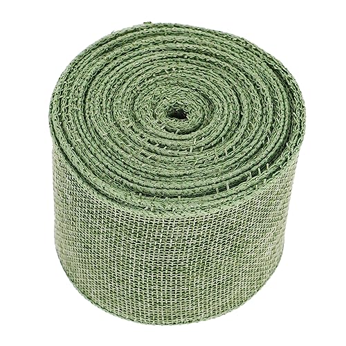 BATHVEVE 1 Rolle Gurtbandimitat aus Leinen Schleife Jute Sackleinen Dekorationen Nähen seidenband ribbon verpackung bandalette Verpackungsband Bastelband machen Polyester Green BATHVEVE 1 Rolle Gurtbandimitat aus Leinen Schleife Jute Sackleinen Dekorationen Nähen seidenband ribbon verpackung bandalette Verpackungsband Bastelband machen Polyester Green von BATHVEVE