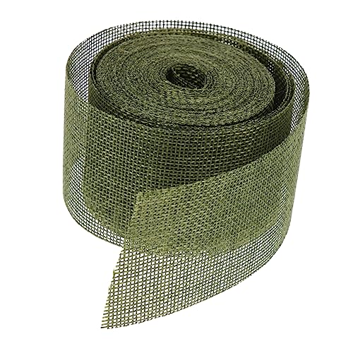 BATHVEVE 1 Rolle Gurtbandimitat aus Leinen seidenband ribbon hochzeitsdekoration ziehschleifenband königlich Straußbänder Blumenstrauß-Wickelband dekorative Banddekoration betäuben Green BATHVEVE 1 Rolle Gurtbandimitat aus Leinen seidenband ribbon hochzeitsdekoration ziehschleifenband königlich Straußbänder Blumenstrauß-Wickelband dekorative Banddekoration betäuben Green von BATHVEVE