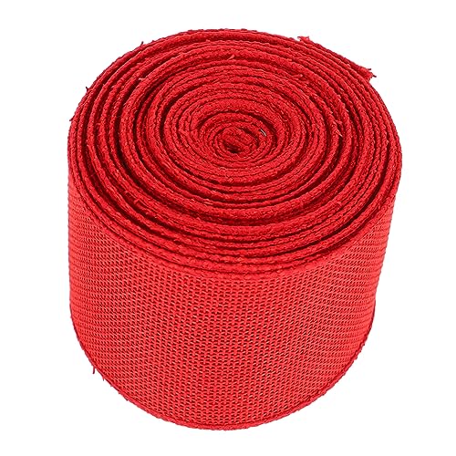 BATHVEVE 1 Rolle Gurtbandimitat aus Leinen seidenband ribbon ripsband Farbenfrohes Band festivalbänder rustikales Sackleinenband ausgefranstes Band Blumenwickband Geschenkband Polyester rot BATHVEVE 1 Rolle Gurtbandimitat aus Leinen seidenband ribbon ripsband Farbenfrohes Band festivalbänder rustikales Sackleinenband ausgefranstes Band Blumenwickband Geschenkband Polyester rot von BATHVEVE