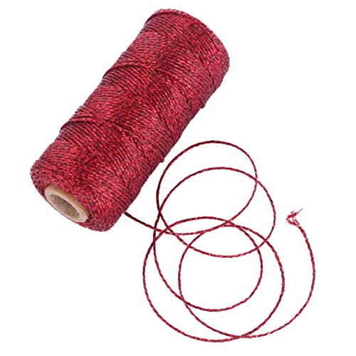 BATHVEVE 1 Rolle Schickes Diy-bastelseil Makramee-schnur Bindfäden Für Bastelarbeiten Seil Juteseil Dekorativ Binden Dickes Seil Baumwolle Geflochtenes Seil Kabel Schlüssel Rot Stoff von BATHVEVE