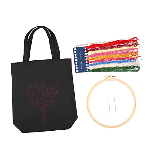 BATHVEVE 1 Satz Bestickte Tasche Aus Segeltuch Geldbörsen Stickset Für Segeltuchtaschen Geldbeutel Bausätze Handtaschen Umhängetasche Bausatz Stickerei Häkelkits Stoff Lässige Handtasche von BATHVEVE