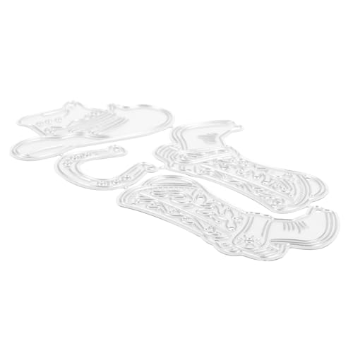 BATHVEVE 1 Satz Dekorative Stanzschablone für Stiefel und Hüte Hochwertige DIY Metall Stanzform Kohlenstoffstahl für Karten Scrapbooking und Papierkunst Kompatibel mit Schneidemaschinen von BATHVEVE