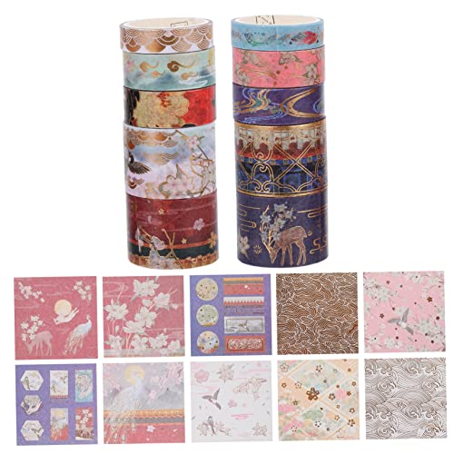 BATHVEVE 1 Satz Kranaufkleber im alten Stil Scrapbooking-Dekorationszubehör Abdeckband Washi-Klebeband Klebeband dekorativ ästhetisches Washi-Tape Washi-Tape-Dekoration Flüsterpapier von BATHVEVE