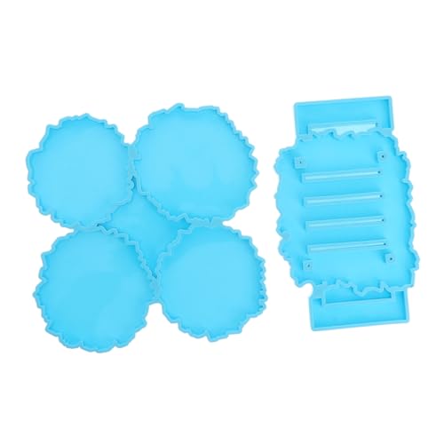 BATHVEVE 1 Satz Silikonform Benutzerdefinierte Untersetzer Drinnen Formen Für Epoxidharz Epoxidformen Für Die Küche Formen Aus Epoxidharz Becherhalter Untersetzer Harzformen Blau Kieselgel von BATHVEVE