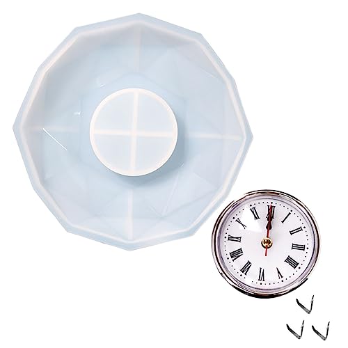BATHVEVE 1 Satz Silikonform für DIY Mehrzweck Epoxidharz Gießform mit Uhrwerk Clips Wiederverwendbar für Handwerksprojekte Einzigartige BATHVEVE 1 Satz Silikonform für DIY Mehrzweck Epoxidharz Gießform mit Uhrwerk Clips Wiederverwendbar für Handwerksprojekte Einzigartige von BATHVEVE