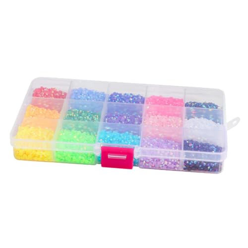 BATHVEVE 1 Schachtel Nagelbohrer Nagelkunstflocken Funkeln Strasssteine Nagelkunst Flache Diamanten Nagelornamente Schicke Nagelkunstverzierung Einzigartiges Nageldekor Harzbohrer von BATHVEVE