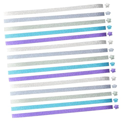 BATHVEVE 1 Set Dekoratives Glitzer-origami-papier-set, Stern-faltstreifen in Verschiedenen Farben Für Kreative Diy-projekte, Scrapbooking Und Festliches Basteln von BATHVEVE