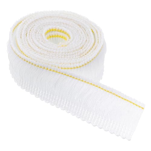BATHVEVE 1 Stück 25cm Bartspitze Verzierungen Blumenspitze Fransige Spitzenbesätze Spitze Nähen Quasten Zum Basteln Spitzenstoffbesatz Spitzenbesatz Trimmen Dekoration Polyestergarn Weiß von BATHVEVE